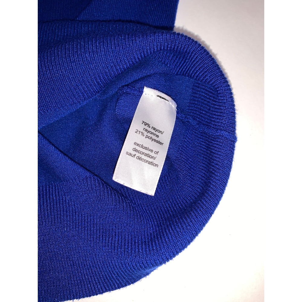 Maurices Womens Royal Blue V-Neck Button Front 3/4 Sleeve Cardigan Sweater Large - Picture 13 of 16